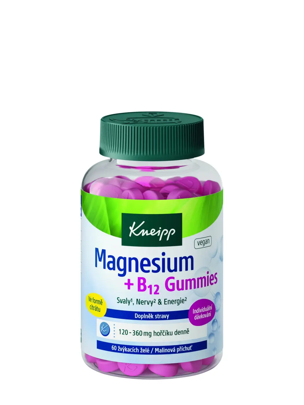 Kneipp doplněk stravy Magnesium + B12 gumové želé 60 ks