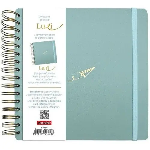 Scrapbook Luxi 210x210 - ledově modrá - Vlaštovka