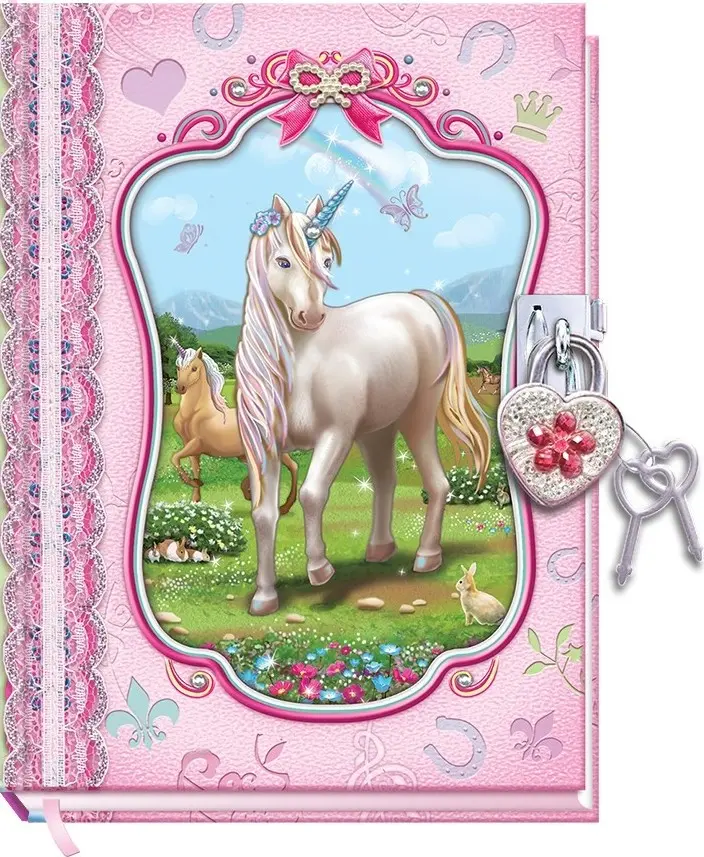 Alltoys Deník se zámkem jednorožci