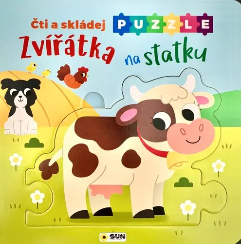 SUN Čti a skládej puzzle: Zvířátka na statku