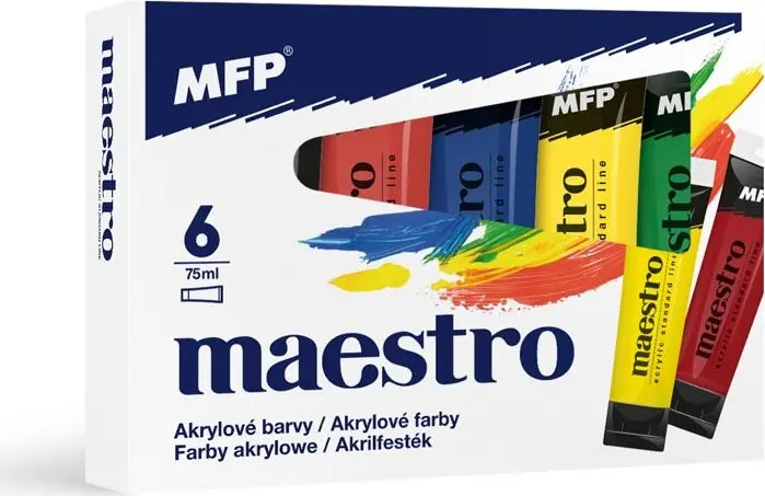 akrylové barvy set Maestro 6 x 75ml
