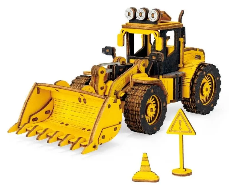 Robotime Rokr 3D dřevěné puzzle Buldozer 211 ks