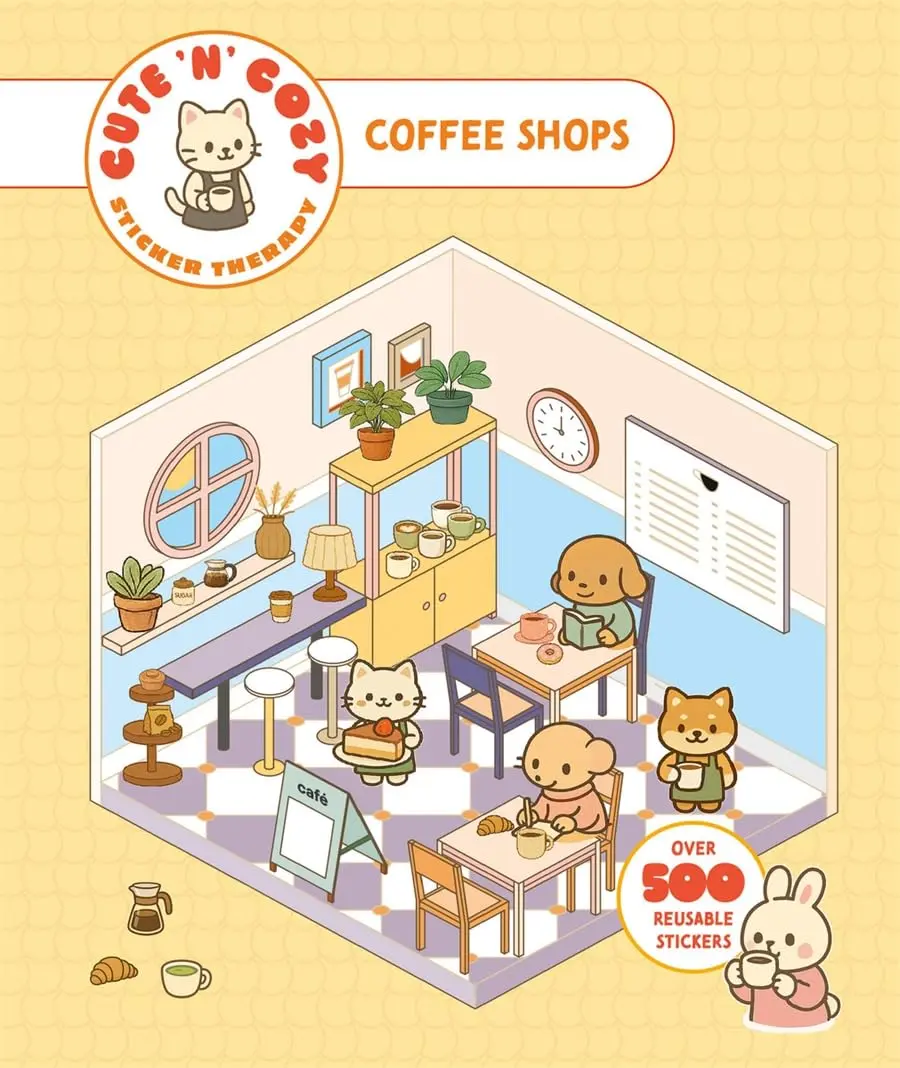 Cute 'n' Cozy Sticker Therapy: Coffee Shops - Skittledog