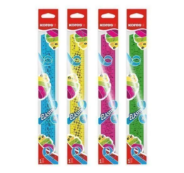 Kores Ohebné pravítko Elastik 30 cm - mix barev