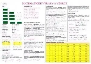 Tabulka - Matematické výrazy a vzorce - kolektiv autorů