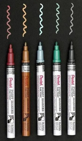Pentel Sada lakových popisovačů 5 ks