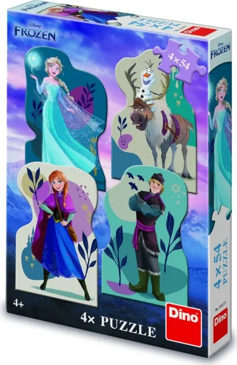 Puzzle Ledové království - Přátelství 4x54 dílků - Dickie