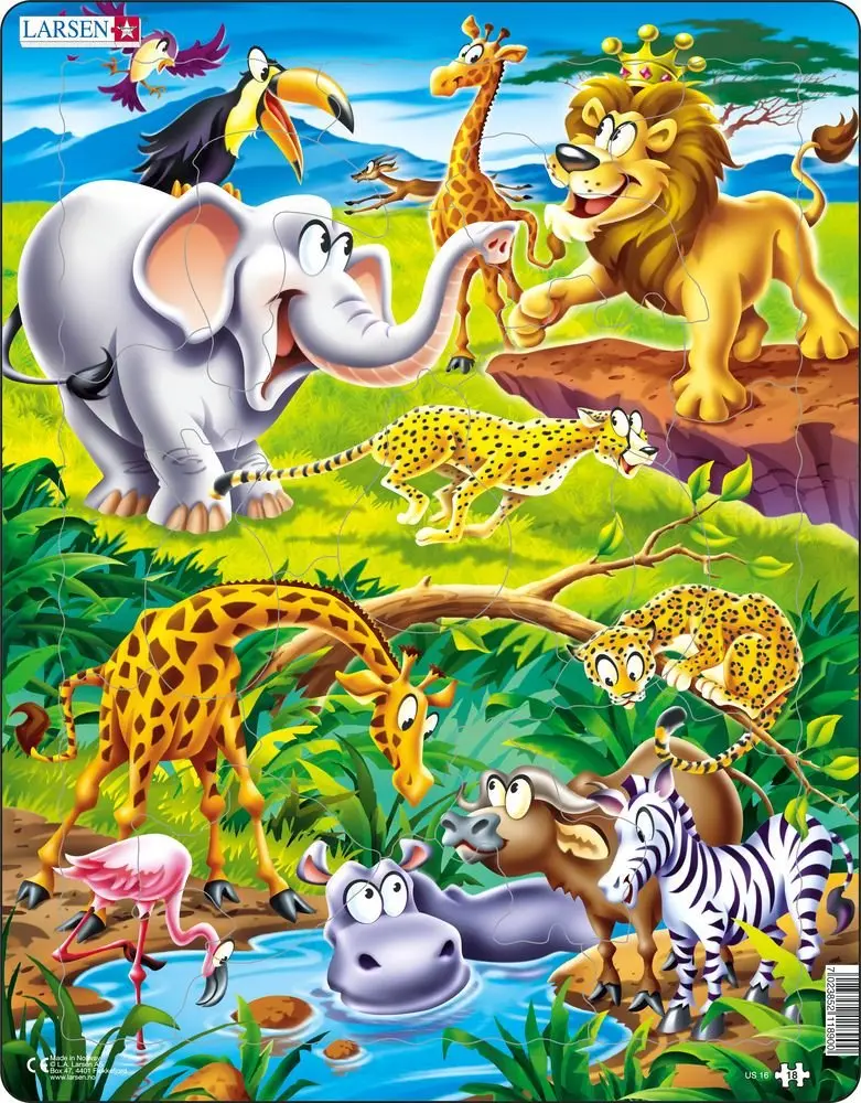 Safari (US16) - puzzle z kategorie Náučné puzzle