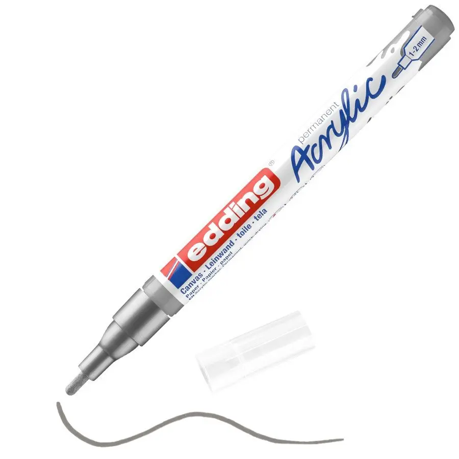 Akrylový popisovač EDDING 5300 F - stříbrný