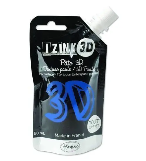 Reliéfní pasta 3D IZINK - iris, modrá, 80 ml
