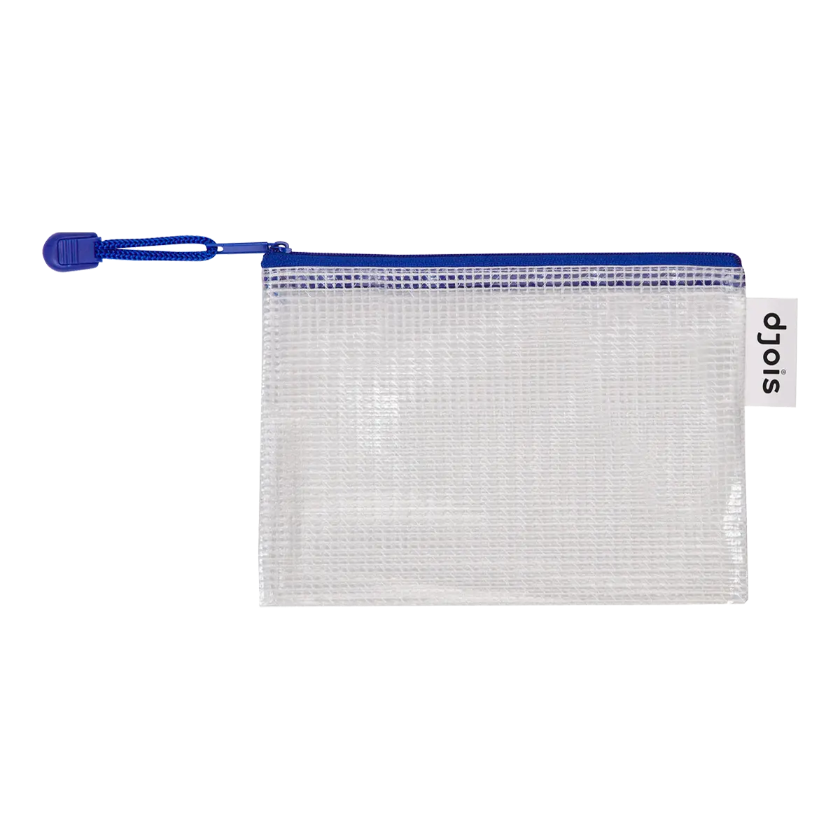 djois obálka se zipem, A6, PVC síťovina, modrá, 8 ks