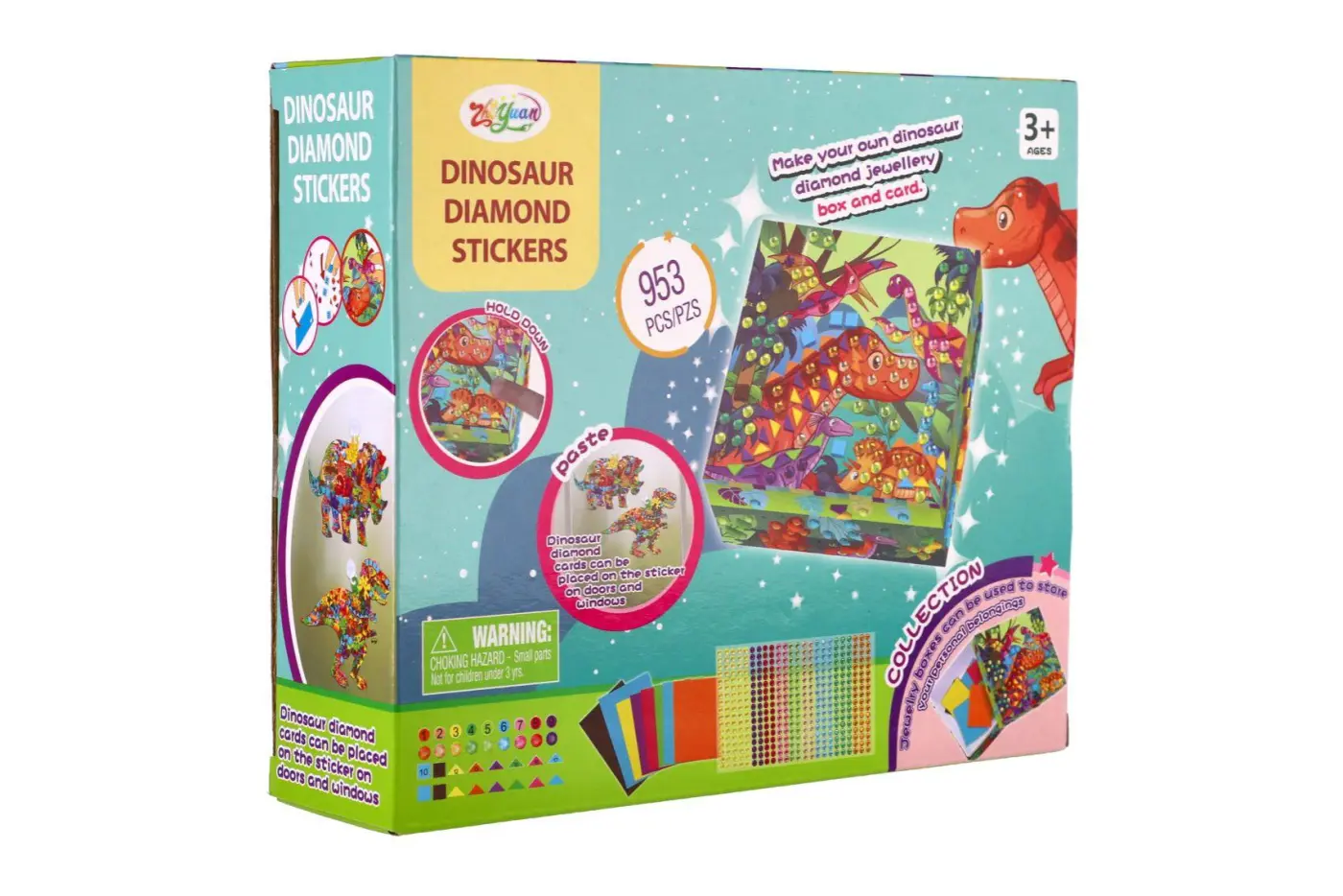 Kreativní sada Dinosaurus - diamantové malování s nalepovacími diamanty