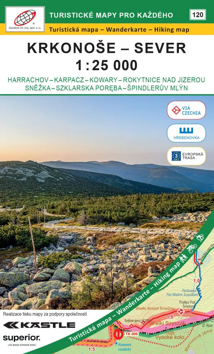 Krkonoše - sever 1:25 000 / 120 Turistické mapy pro každého