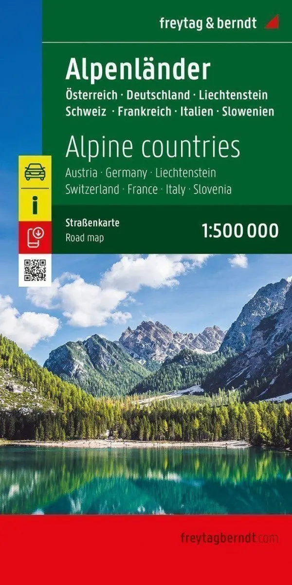 Alpské země 1:500 000 / silniční mapa