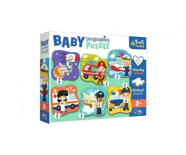 Trefl Puzzle Baby Povolání a vozidla 6v1 (2-6 dílků)
