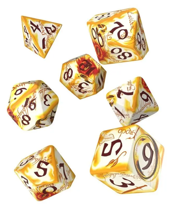Sada RPG kostek - The Lord of the Rings - Ring bearers - Full art