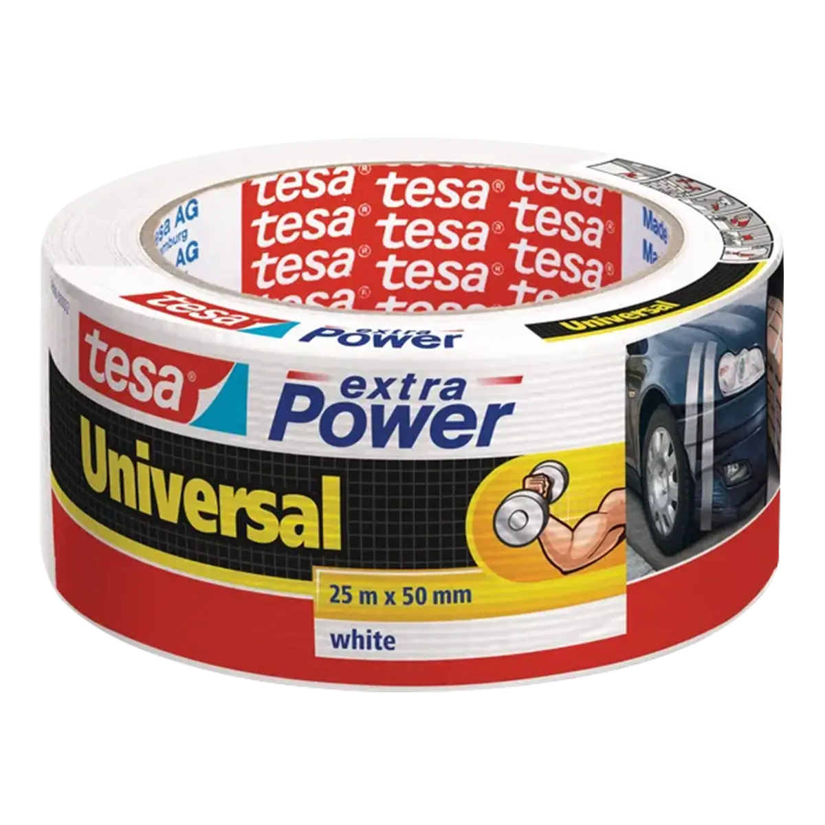 tesa opravná páska Extra Power Universal, 25 m x 50 mm, textilní, silně lepicí, bílá