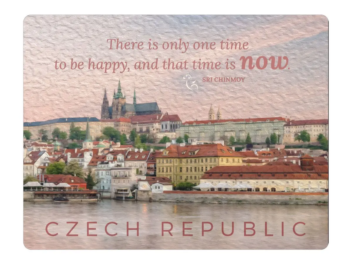 Magnet na lednici Czech Republic There is only one time… - Sri Chinmoy