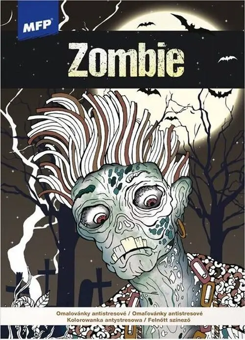 Omalovánky antistresové Zombie 210x290mm/32 stran