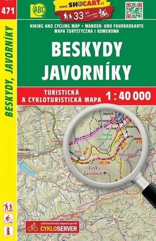 Beskydy, Javorníky 1:40 000