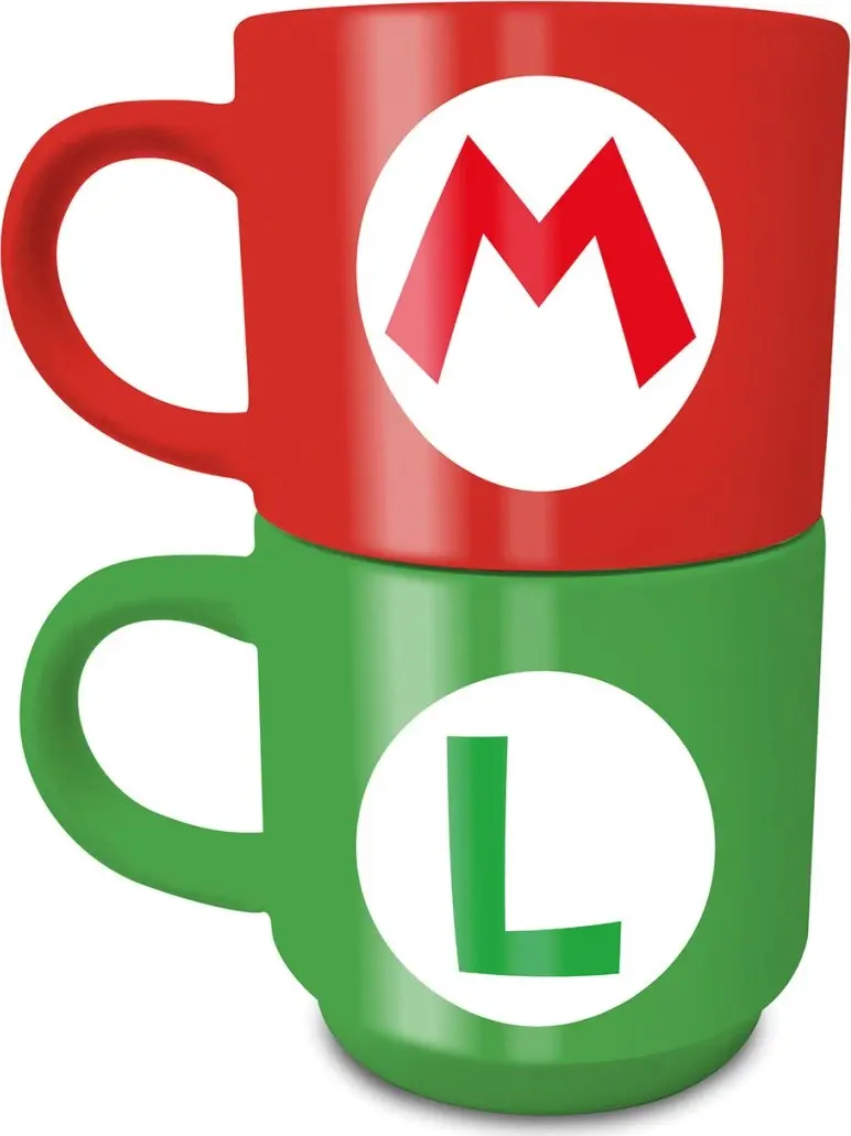 Super Mario Set hrnků 2x280 ml - Mario a Luigi - Pyramid