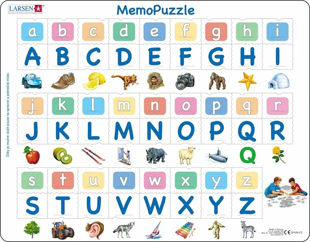 Puzzle Abeceda pexeso - Kohoutová plyš