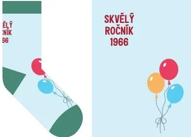 Barevné ponožky - Skvělý ročník 1966, vel. 42-46 - Albi
