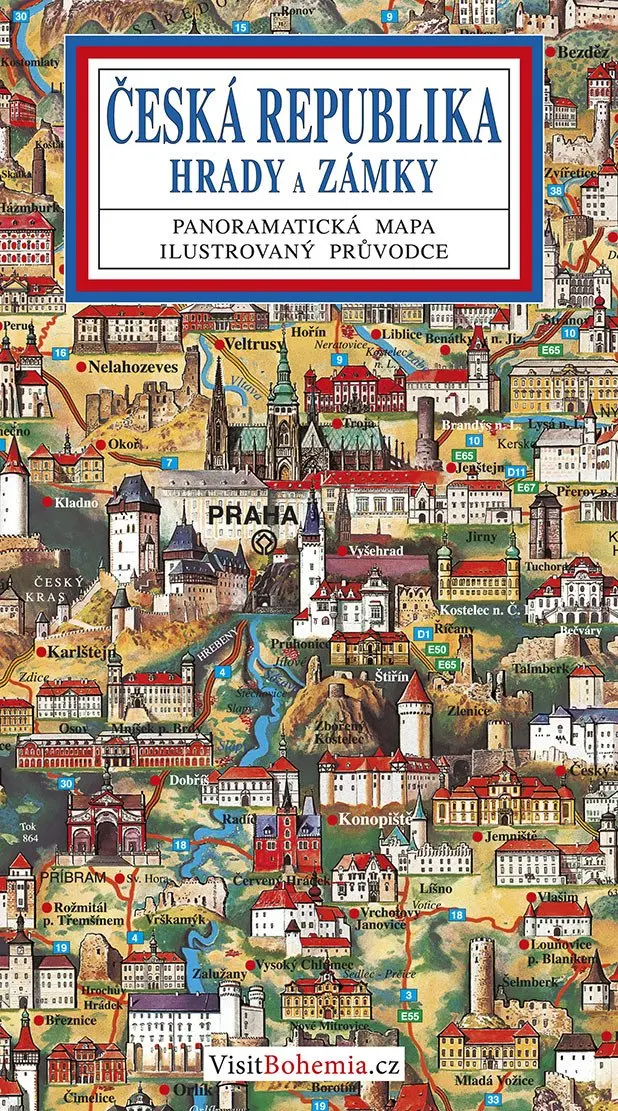 Česká republika hrady a zámky (Panoramatická mapa / česky) - Tomáš Rygl