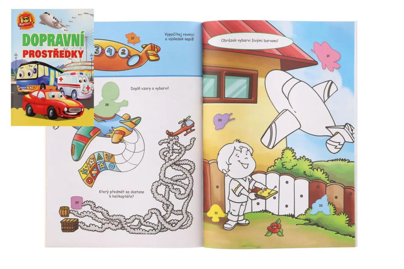 FONI Book Pracovní sešit 101 aktivit s nálepkami Dopravní prostředky CZ verze