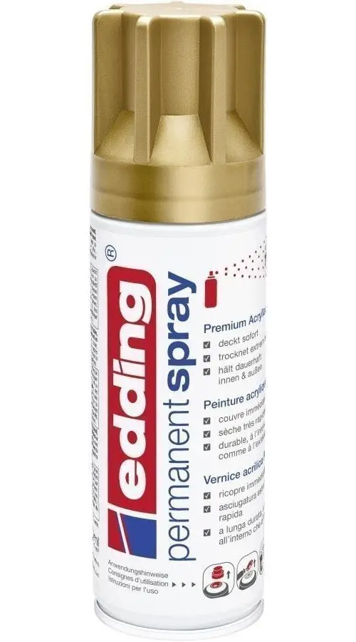 Edding Akrylový sprej 5200 - sytá zlatá matná 924