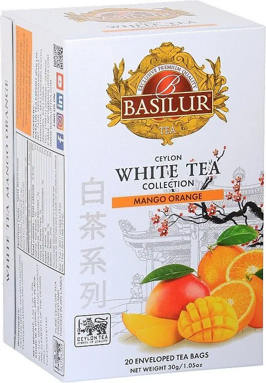 BASILUR White Tea Mango Orange přebal 20x1,5g