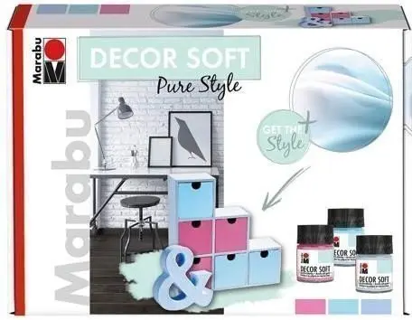Marabu akrylová barva DECOR SOFT sada PURE STYLE