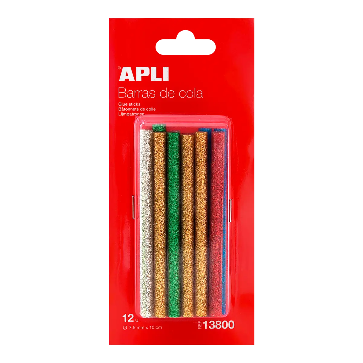 APLI tavné tyčinky se třpytkami O 7,5 mm x 10 cm - mix barev 12 ks