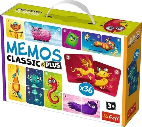 Pexeso Classic & Plus: Roztomilé příšerky 3v1