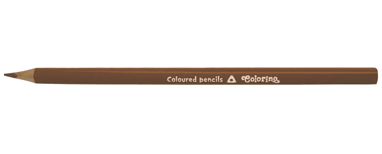 Pastelka trojhranná Colorino - hnědá, 12ks