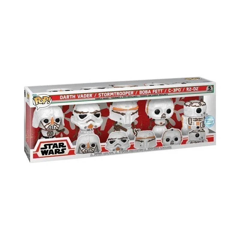 Funko POP Star Wars: Holiday Snowman - Darth Vader, Stormtrooper, Boba Fett, C-3PO, R2-D2