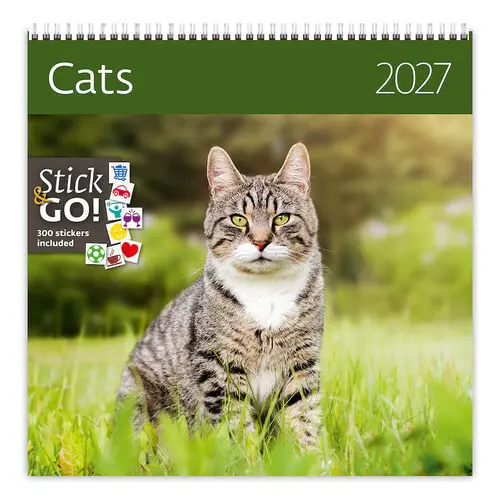 Nástěnný kalendář 2027 Helma Cats