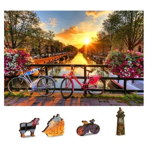 Kola v Amsterdamu 2v1 - puzzle z kategorie Ostatné