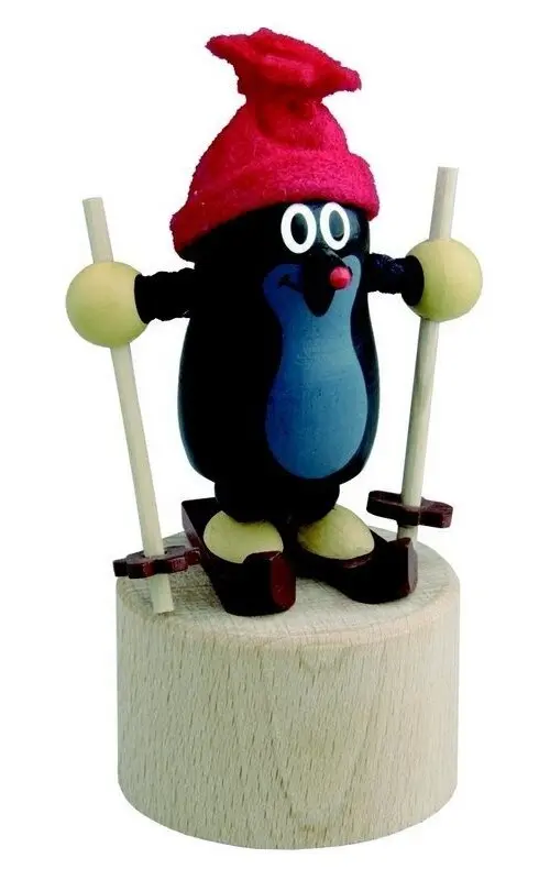 Mačkací figurka - Krtek na lyžích (Detoa)