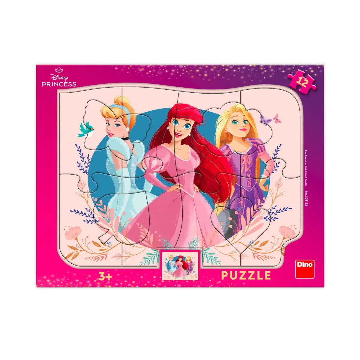 Puzzle Princezny 12 dílků deskové
