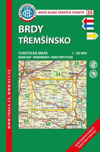 Trasa - KČT Laminovaná turistická mapa - Brdy, Třemšínsko, 7. vydání, 2020