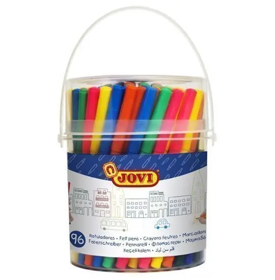 JOVI tenké vypratelné fixy 96 ks, 12 barev