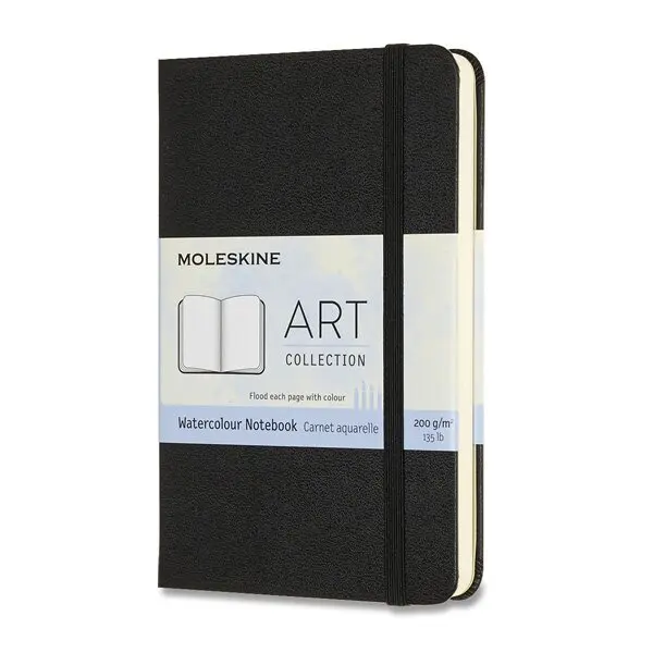 Moleskine - malý akvarelový skicár (čierny)