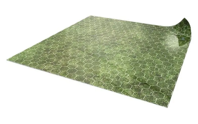 Herní podložka stíratelná tráva - 50 x 50 cm - Hexagonová mřížka