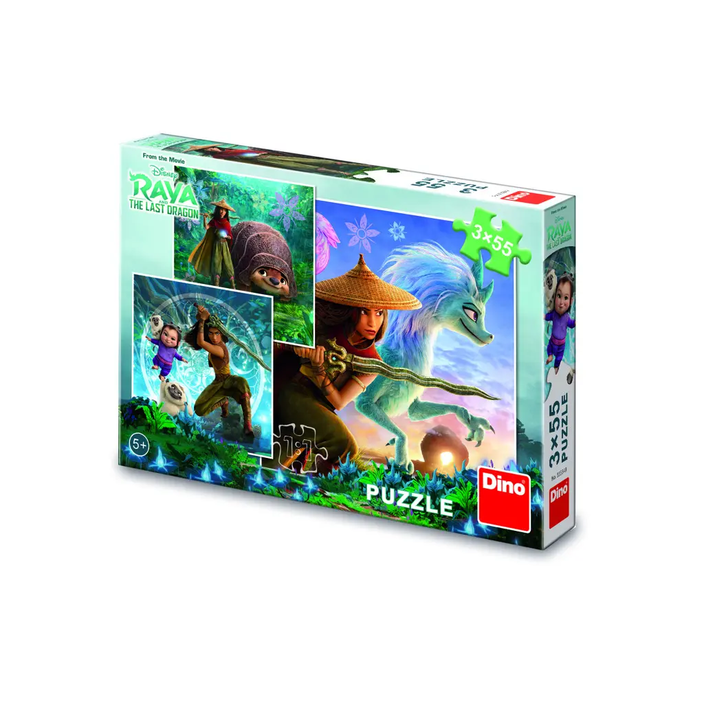 RAYA A KAMARÁDI 3x55 Puzzle - Dino