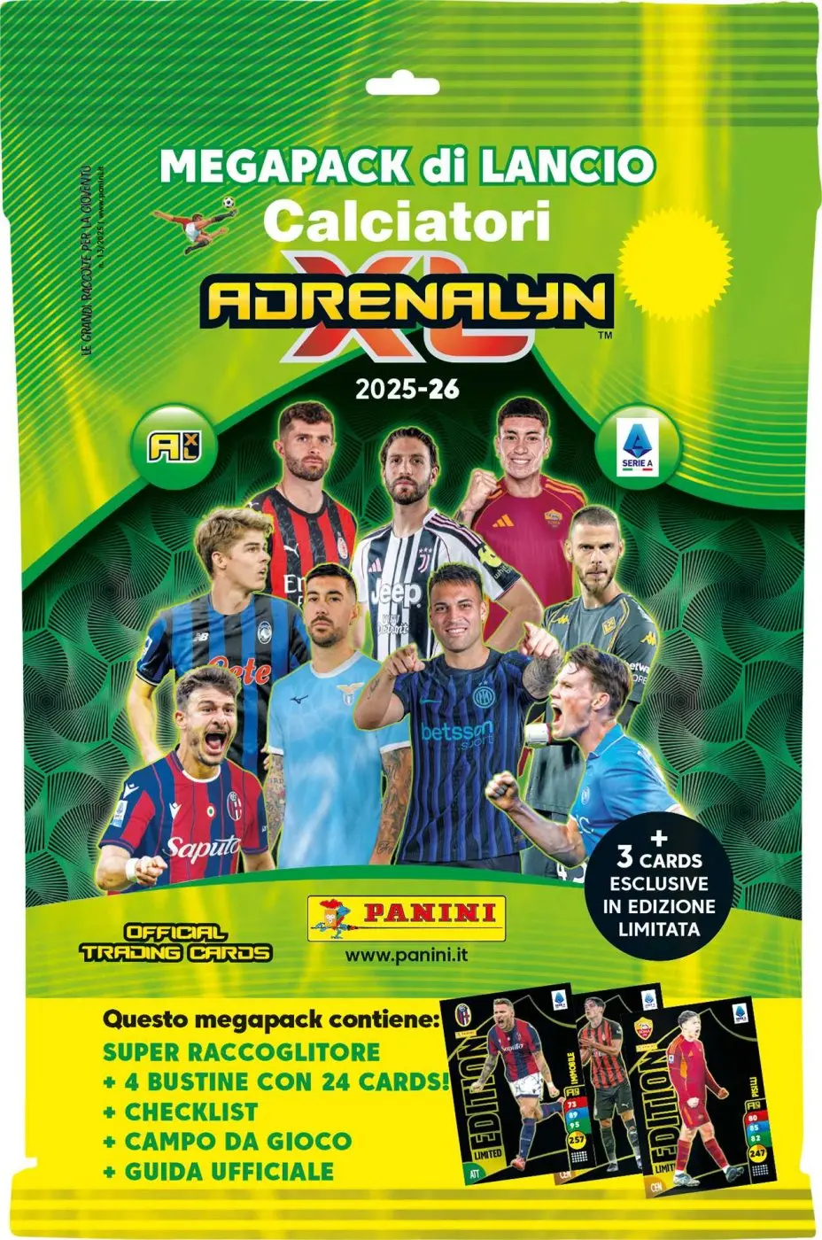 Panini SERIE A 2025 / 2026 - ADRENALYN karty - starter set