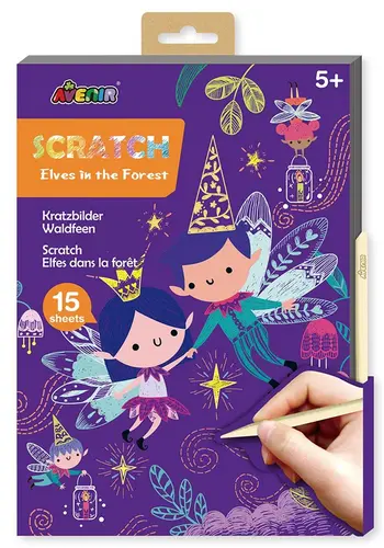 Avenir Škrabací kniha A5 - Elfové v lese