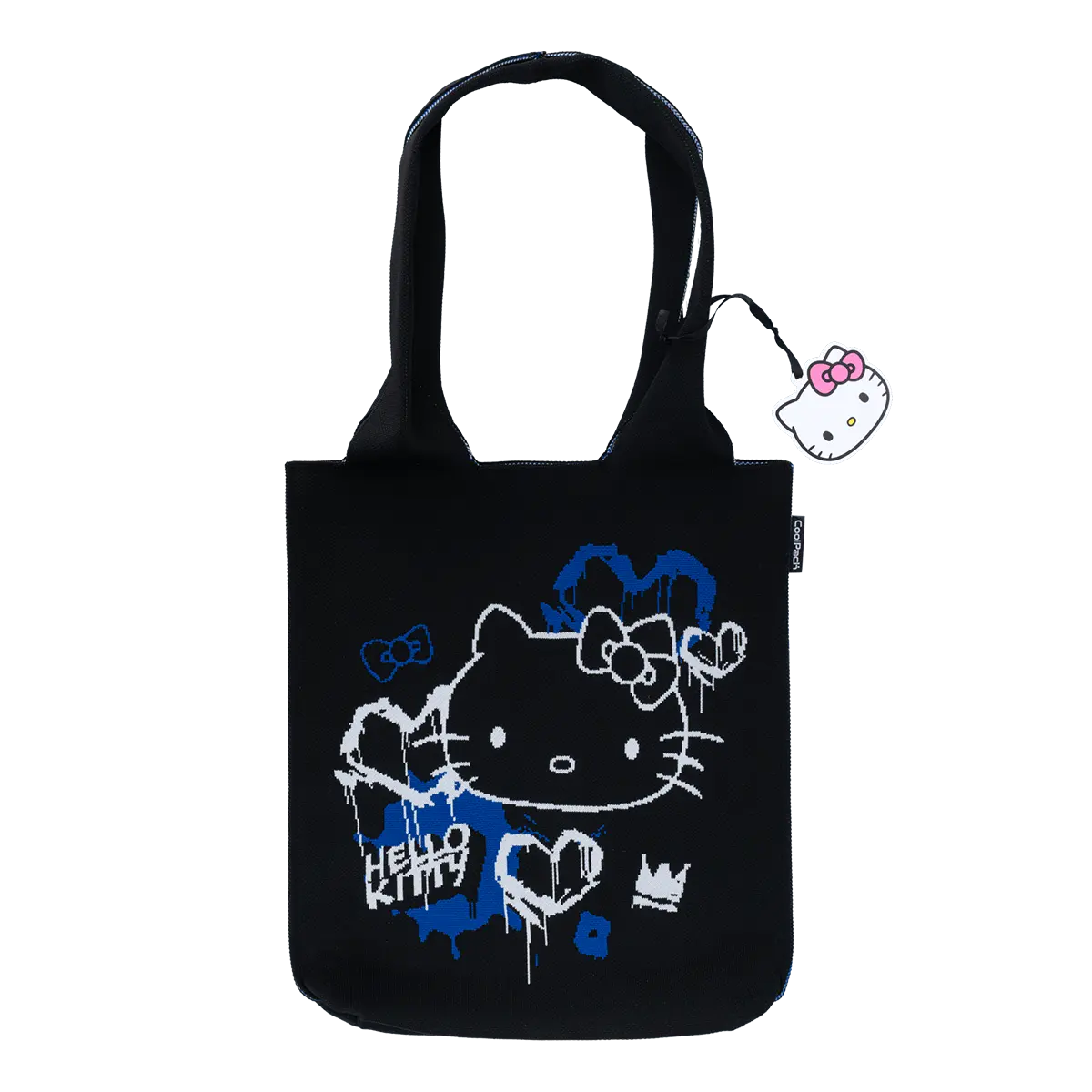 Colorino taška přes rameno, Hello Kitty Neon Black, 9 l, PES, černá