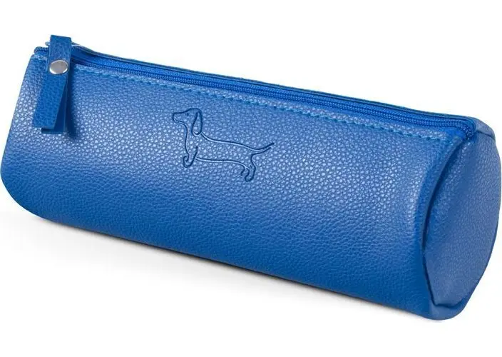 Penál etue válcová Sausage Dog dark blue 7x20cm