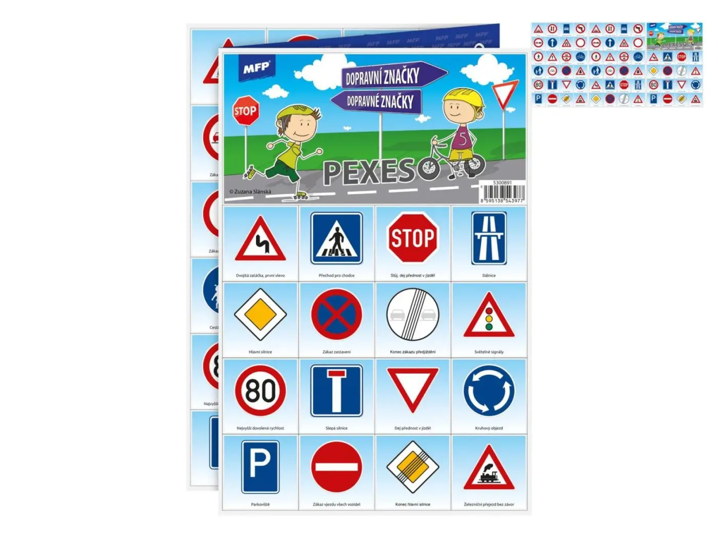 Teddies Pexeso papírové - Dopravní značky - společenská hra